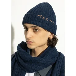 Huer, Kasketter & Hatte<Marni Kasket med logo Blå