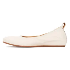 Ballerina Sko<Kazar Off white ballerinaer med guldfarvet monogram Hvid
