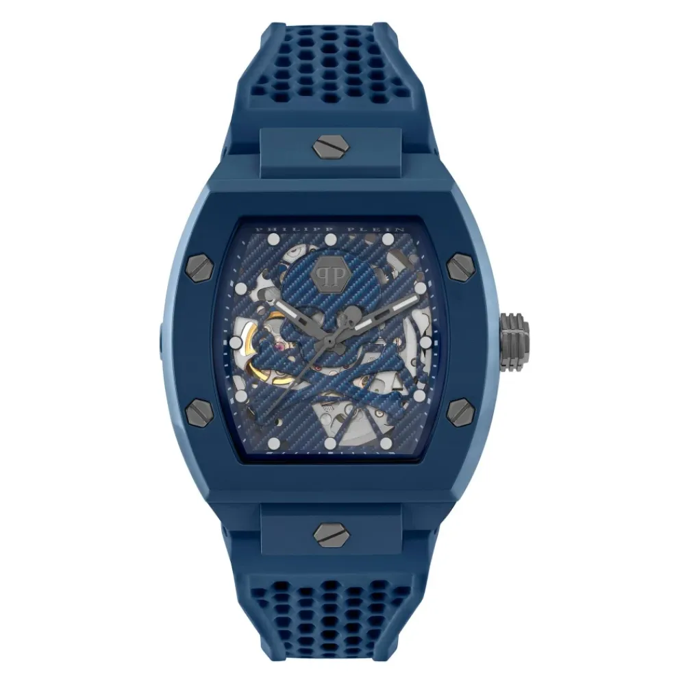 Ure^Philipp Plein $keleton Ecoceramic Automatic Watch Blå