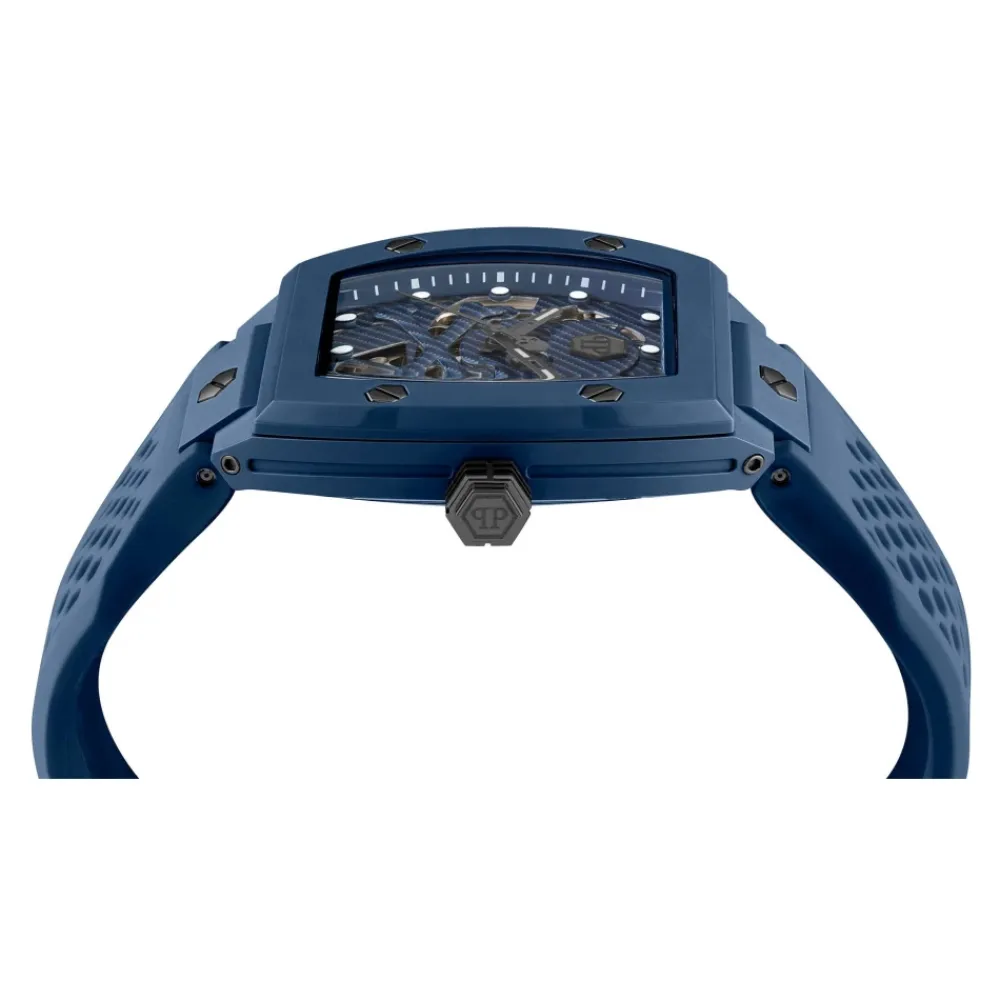 Ure^Philipp Plein $keleton Ecoceramic Automatic Watch Blå