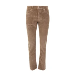 Bukser<Jacob Cohën Khaki e Slim-Fit Denim Bukser Brun