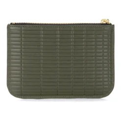 Punge & Kortholder^Comme des Garçons Khaki Læder Brick Pung med Lynlås Grøn