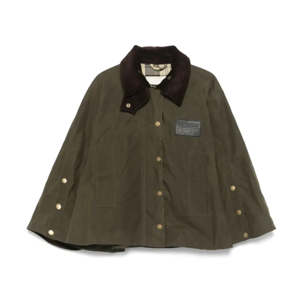 Jakker<Barbour Khaki Vendbar overtøj med trykknaplukning Grøn