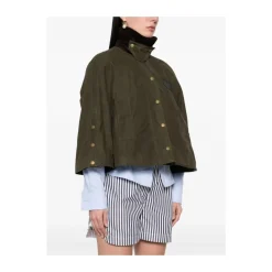 Jakker<Barbour Khaki Vendbar overtøj med trykknaplukning Grøn