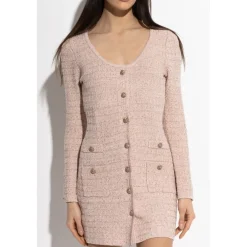 Kjoler<Alessandra Rich Kjole med glitrende pynt Pink