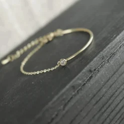 Smykker^Dansk Copenhagen Klar CZ armbånd i dbelægning Gul