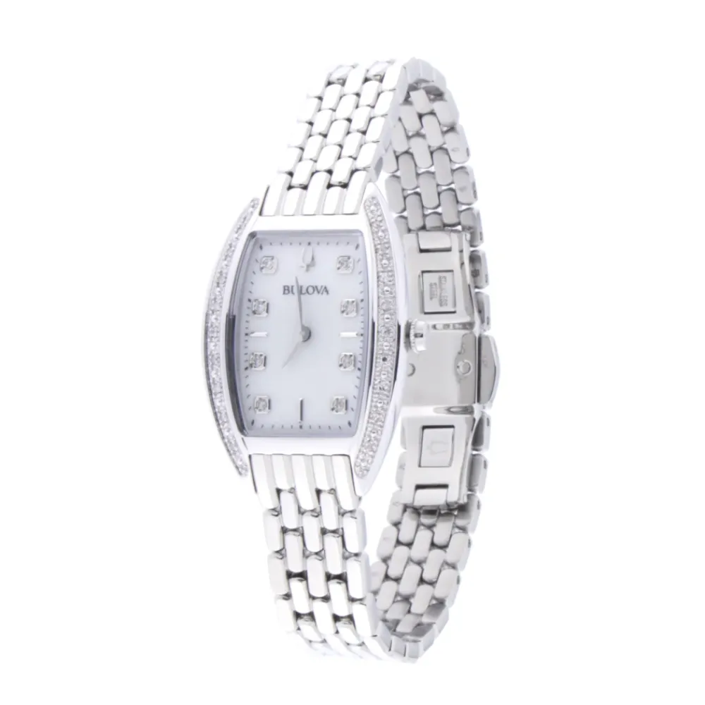 Ure^Bulova Klassisk Dame Diamant Ur Hvid