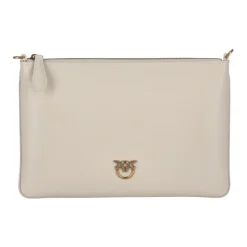 Clutch^PINKO Klassisk flad Pochette i Z14Q farve Hvid