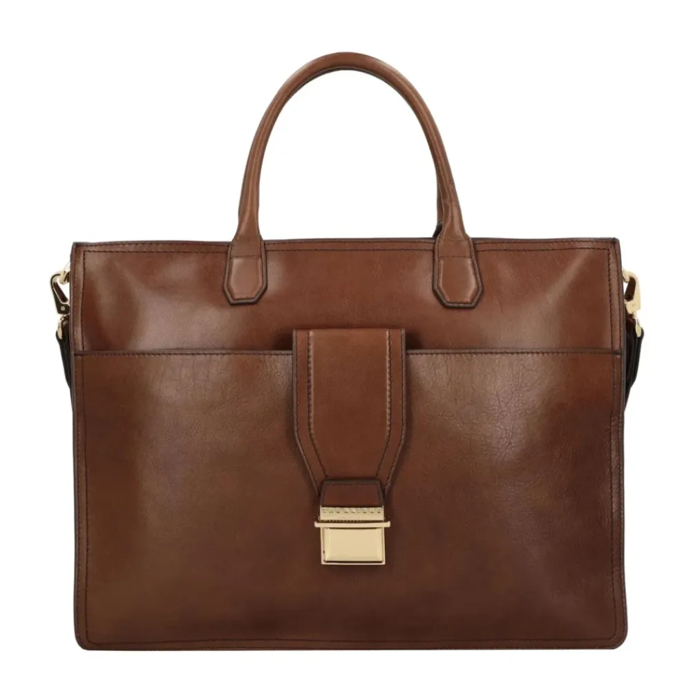 Laptop Tasker<The Bridge Klassisk Læder Messenger Taske Unisex Brun