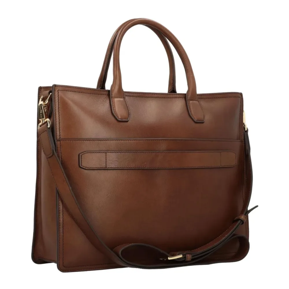 Laptop Tasker<The Bridge Klassisk Læder Messenger Taske Unisex Brun