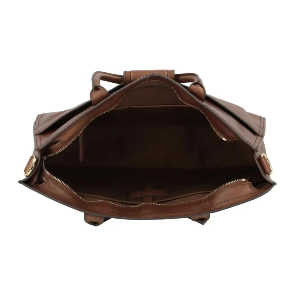 Laptop Tasker<The Bridge Klassisk Læder Messenger Taske Unisex Brun