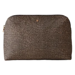 Toilettasker<Borbonese Klassisk Medium Stof Beauty Case Brun