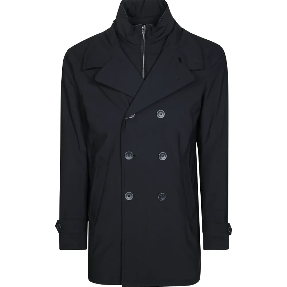 Frakker<Herno Klassisk Peacoat Washington Stil Blå
