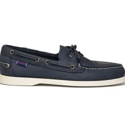 Sejlersko<Sebago Klassiske bådesko med lærdetaljer Blå