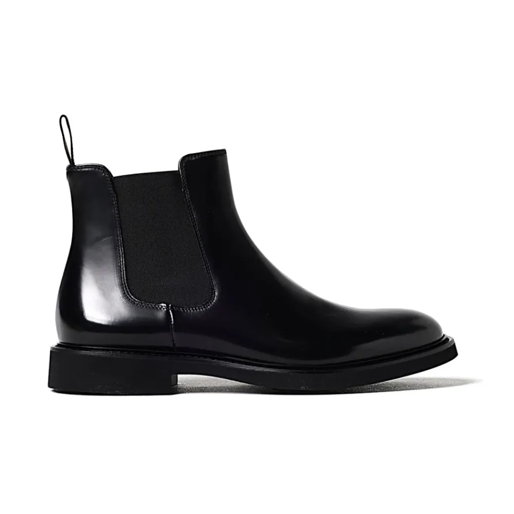 Chelsea Boots^Doucal's Klassiske Chelsea Læderstøvler Sort