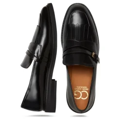Loafers^Cesare Gaspari Klassiske frynsemokkasiner Sort