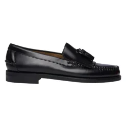 Loafers<Sebago Klassiske loafers i læder med frynser Sort