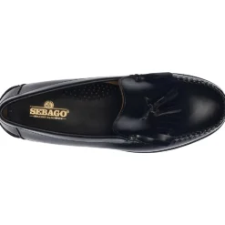 Loafers<Sebago Klassiske loafers i læder med frynser Sort