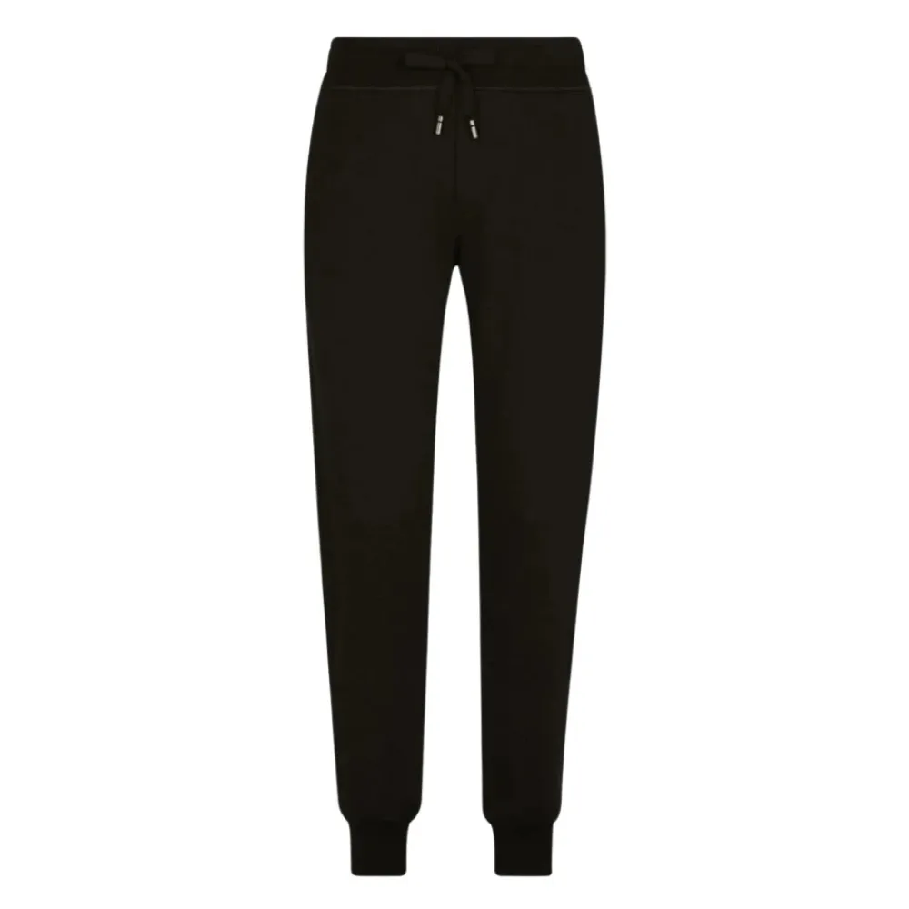 Bukser<Dolce & Gabbana Klassiske Logo Track Pants Bomuld Sort