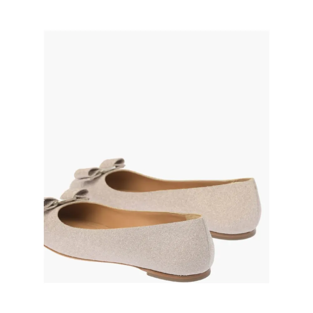 Ballerina Sko^Ferragamo Klassiske Slip-On Ballerina Sko Grå