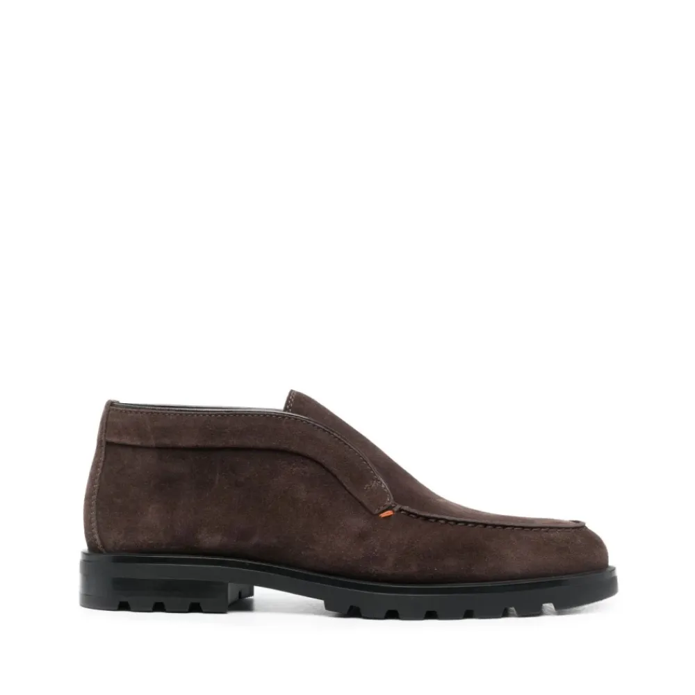Støvler<Santoni Klassiske Suede Ørkenstøvler Brun