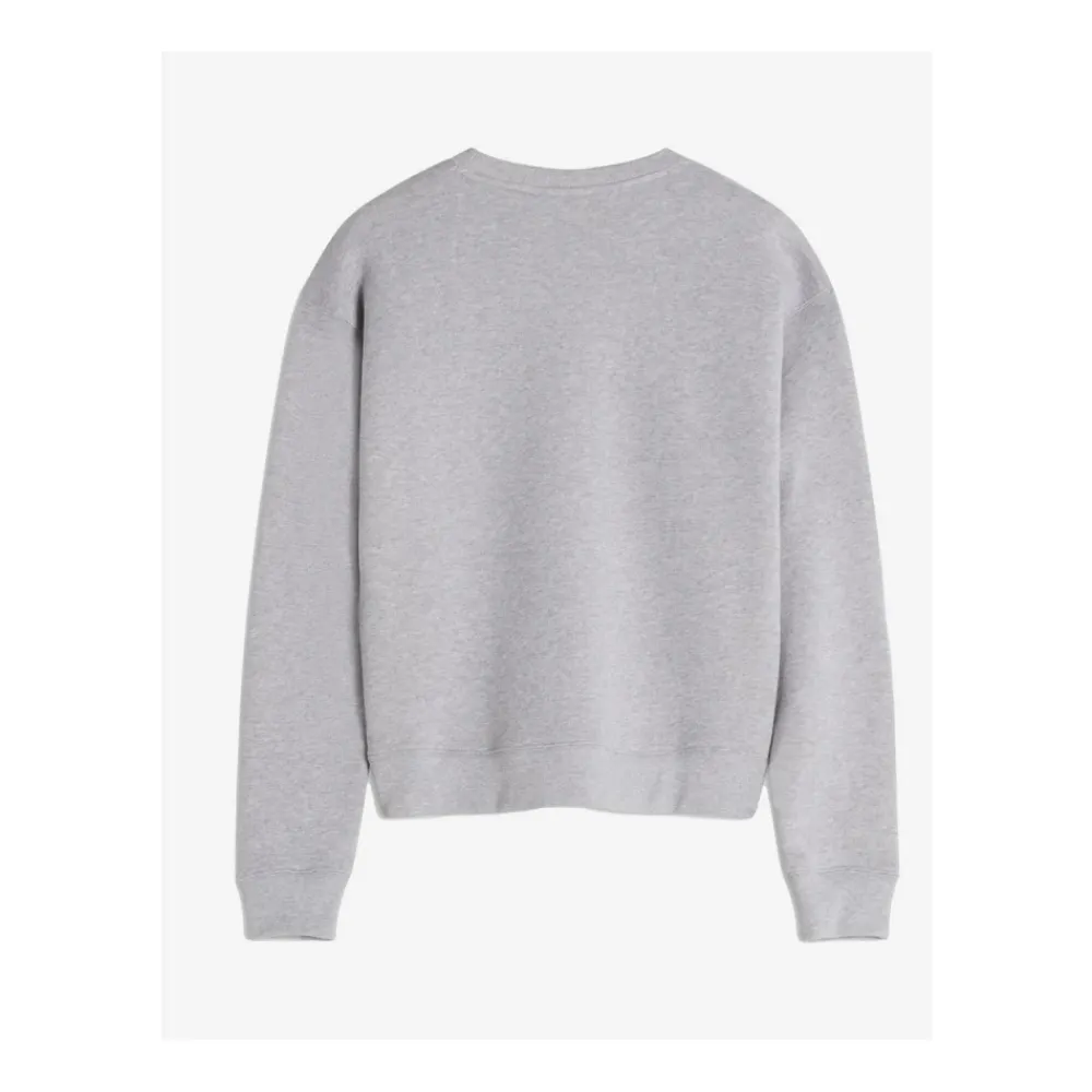 Sweatshirts<Maison Kitsuné Komfortabel Sweatshirt med Maison Kitsune Håndskrift Grå