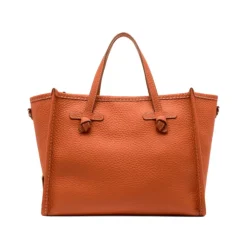 Indkøbstasker<Gianni Chiarini Korallæderhåndtaske med magnetisk lukning Orange
