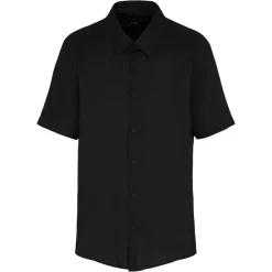 Skjorter<Armani Exchange Kortærmet skjorte Regular Fit Sort