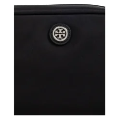 Toilettasker^Tory Burch Kosmetiktaske med logoformet applikation Sort