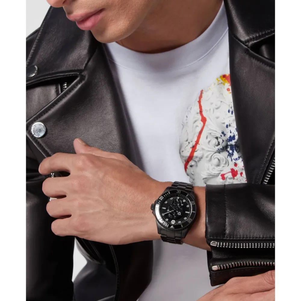 Ure^Philipp Plein $kull Diver 44mm ur Sort