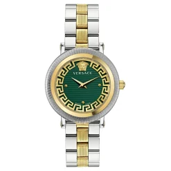 Ure<Versace Kvartsur GRECA FLOURISH VE7F00523 - Bicolor dameur med safirglas, Swiss Made Grå