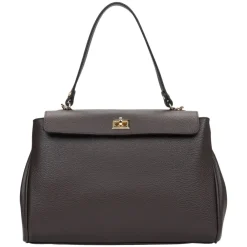 Skuldertasker^Estro Kvinders Sadle Brown Satchel Taske lavet af Premium Italiensk Læder Brun