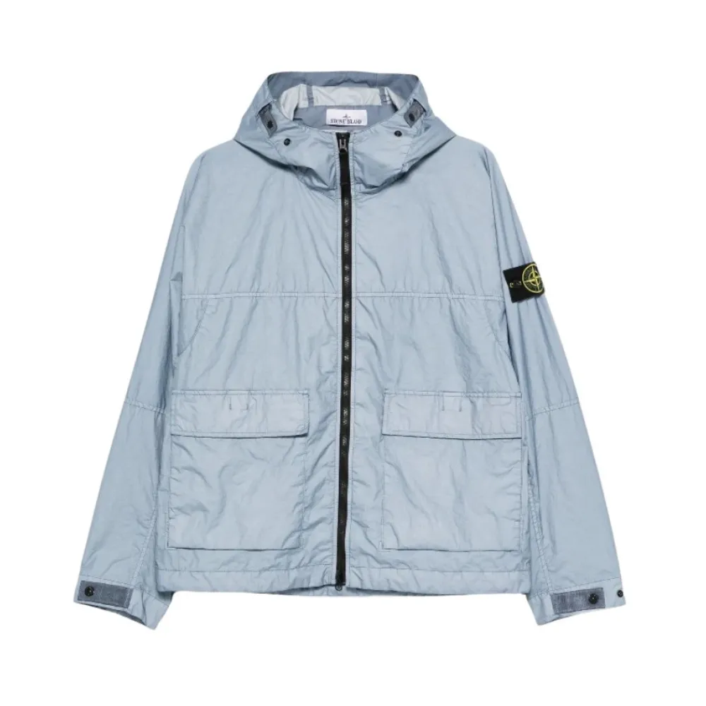 Skaljakker<Stone Island 3L TC Hooded Jacket Blå
