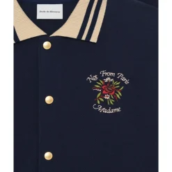 Skjorter^Drole de Monsieur La Chemise Piquée Slogan Rose Blå