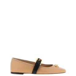 Ballerina Sko^Versace La Medusa Nappa Ballerinas Beige