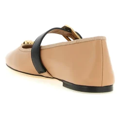 Ballerina Sko^Versace La Medusa Nappa Ballerinas Beige