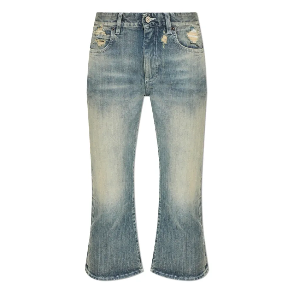 Jeans^Balenciaga Lace Flared Capri Blå
