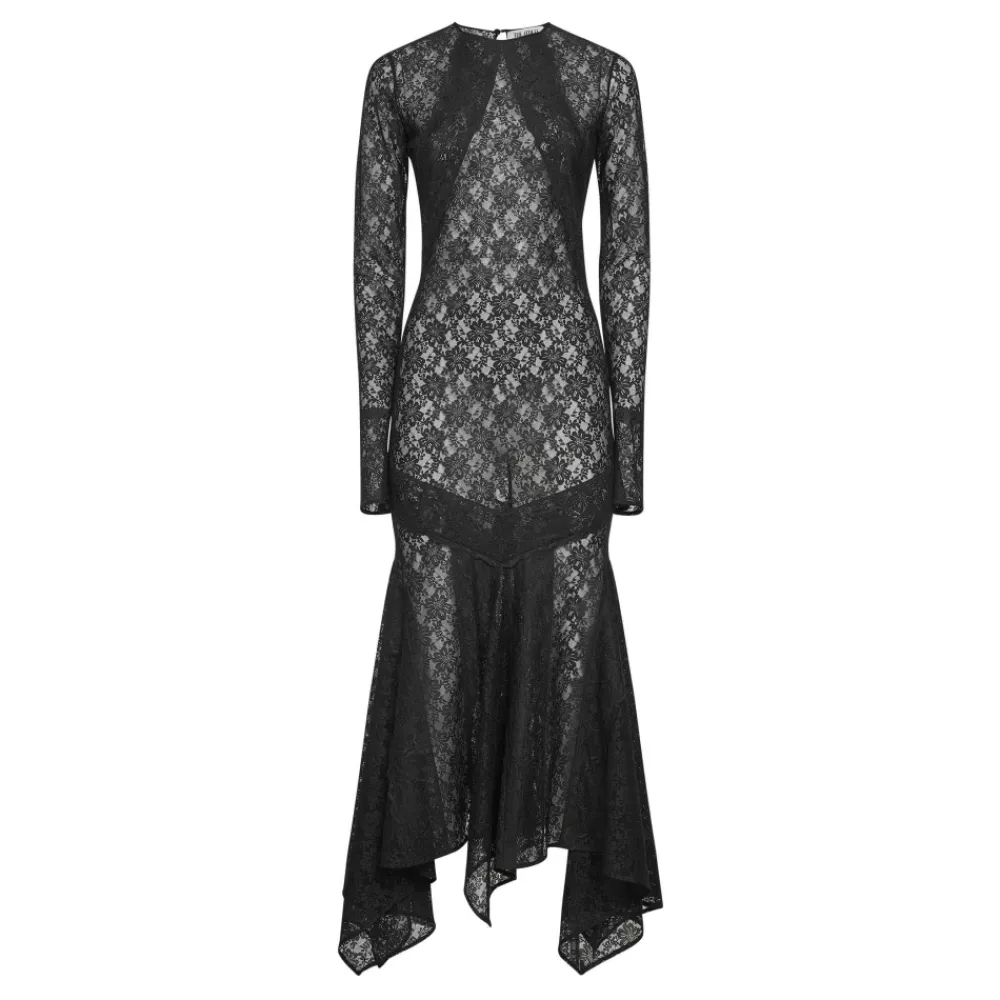 Kjoler<The Attico Lace Midi Dress Sort