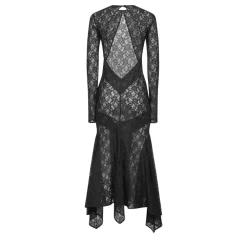Kjoler<The Attico Lace Midi Dress Sort