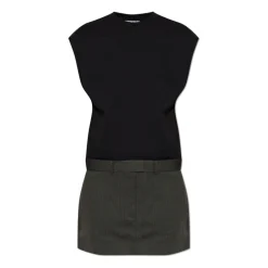 Kjoler<Acne Studios Lagdelt Kort Kjole Sort