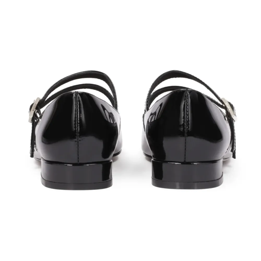 Ballerina Sko^Kazar Lakerede flade pumps af Mary Jane Sort
