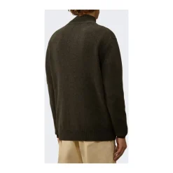 Strik^C.P. Company Lambswool GRS Buttoned Sweater Grå