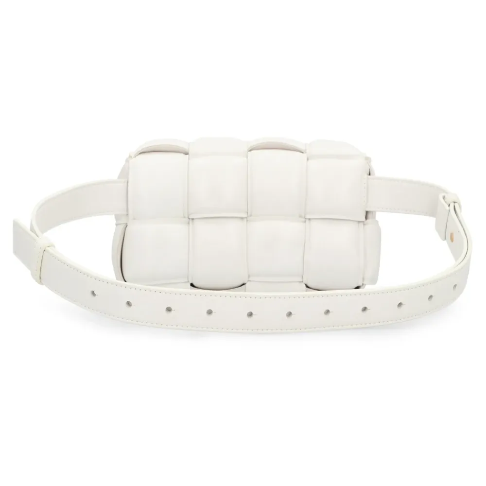 Bæltetasker<Bottega Veneta Lammeskind Kassette Taske Hvid