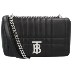Skuldertasker^Burberry Lammeskinds Crossbody Taske Sort