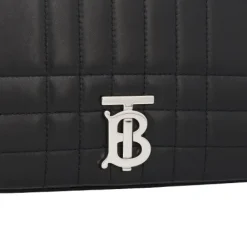 Skuldertasker^Burberry Lammeskinds Crossbody Taske Sort