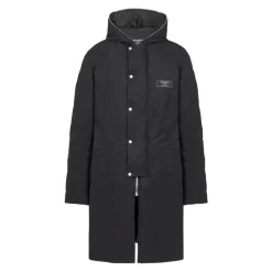 Frakker^Balmain Lang Dunjakke i Nylon Sort