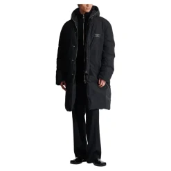 Frakker^Balmain Lang Dunjakke i Nylon Sort
