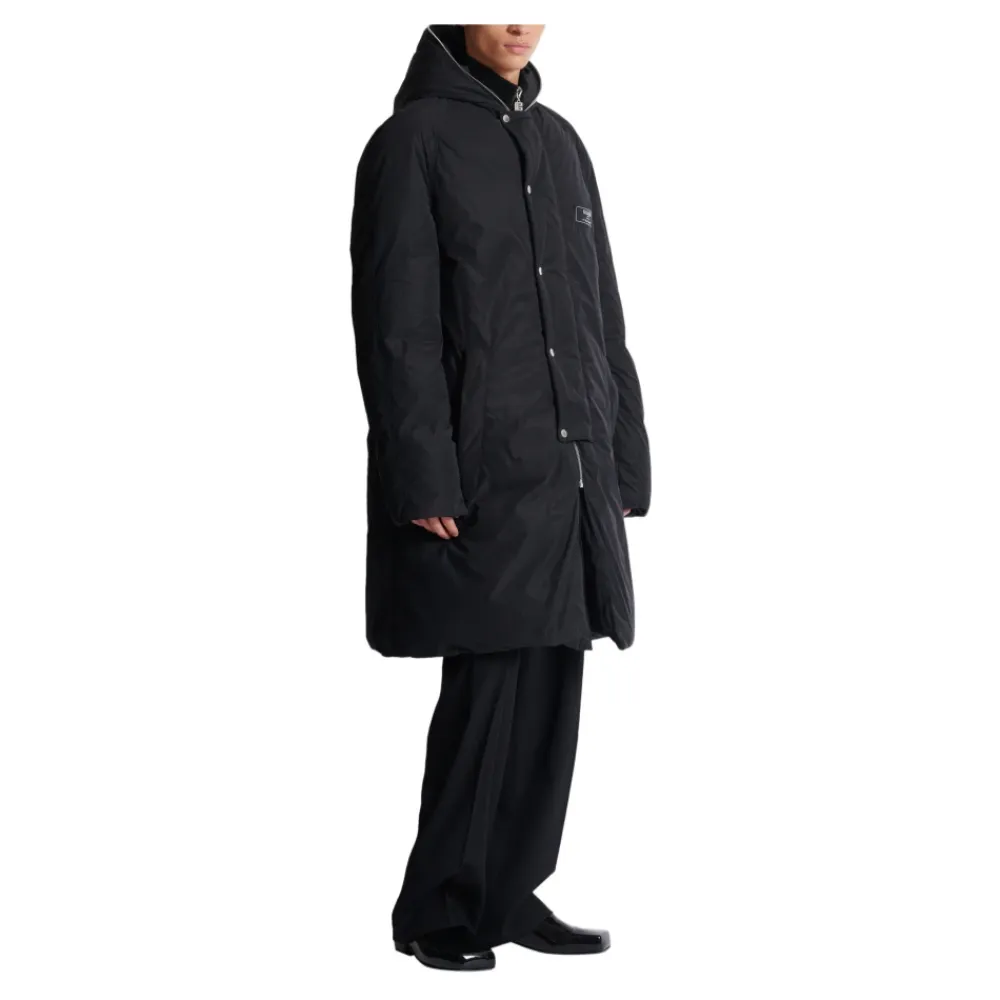Frakker^Balmain Lang Dunjakke i Nylon Sort
