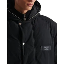 Frakker^Balmain Lang Dunjakke i Nylon Sort