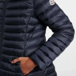 Jakker<Moncler Lang Hættedunjakke Navy Blå